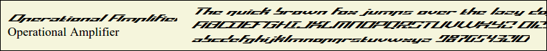 Picture Preview of The Font - Operational Amplifier 
