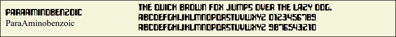 Picture Preview of The Font - ParaAminobenzoic 