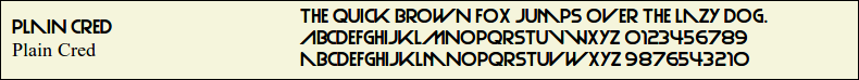 Picture Preview of The Font - Plain Cred 