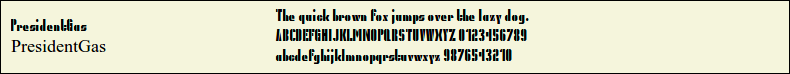 Picture Preview of The Font - PresidentGas 