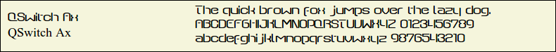 Picture Preview of The Font - QSwitch Ax 