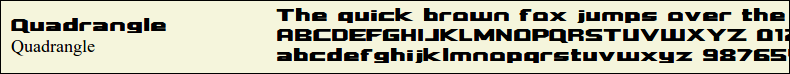 Picture Preview of The Font - Quadrangle 