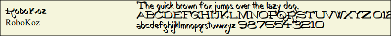 Picture Preview of The Font - RoboKoz 