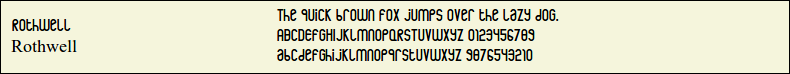 Picture Preview of The Font - Rothwell 