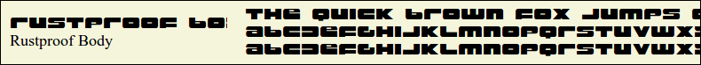 Picture Preview of The Font - Rustproof Body 