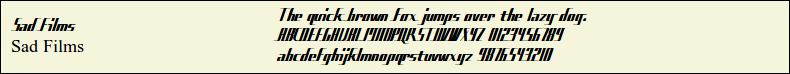 Picture Preview of The Font - Sad Films 