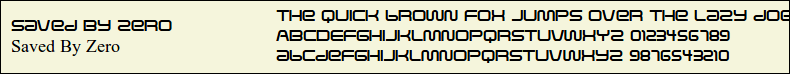 Picture Preview of The Font - Saved By Zero 