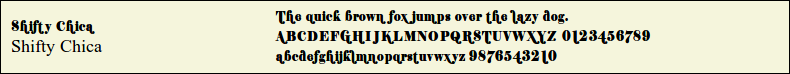 Picture Preview of The Font - Shifty Chica 