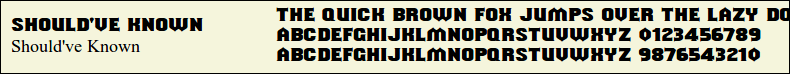 Picture Preview of The Font - Should've Known 