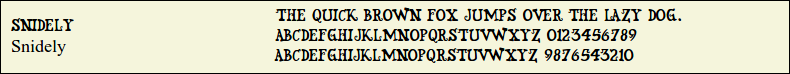 Picture Preview of The Font - Snidely 