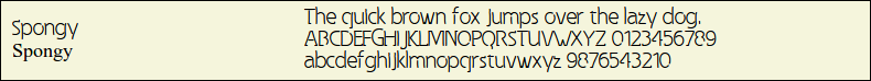 Picture Preview of The Font - Spongy 