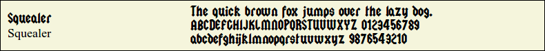 Picture Preview of The Font - Squealer 
