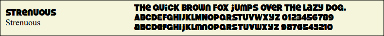Picture Preview of The Font - Strenuous 