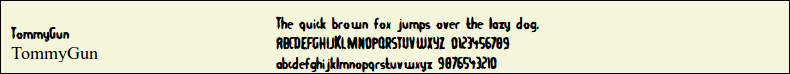 Picture Preview of The Font - TommyGun 