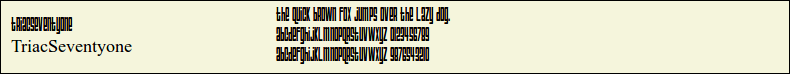 Picture Preview of The Font - TriacSeventyone 