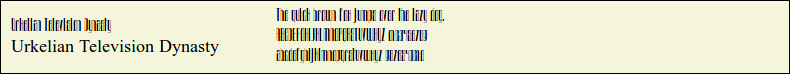 Picture Preview of The Font - Urkelian Television Dynasty 