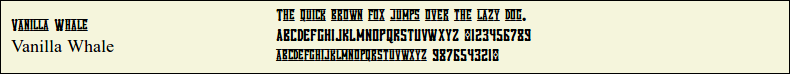 Picture Preview of The Font - Vanilla Whale 
