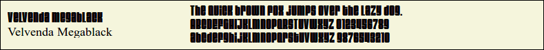 Picture Preview of The Font - Velvenda Megablack 