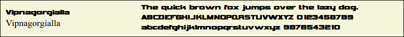 Picture Preview of The Font - Vipnagorgialla 