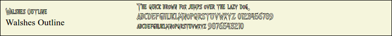 Picture Preview of The Font - Walshes Outline 