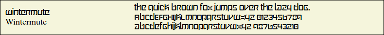 Picture Preview of The Font - Wintermute 