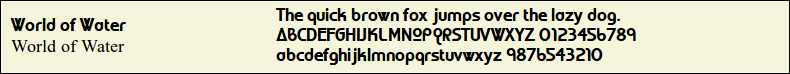 Picture Preview of The Font - World of Water 