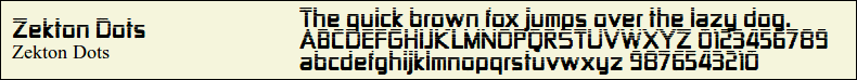 Picture Preview of The Font - Zekton Dots 