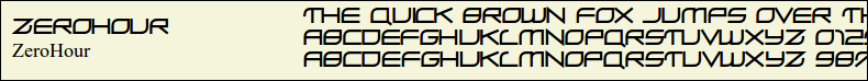 Picture Preview of The Font - ZeroHour 