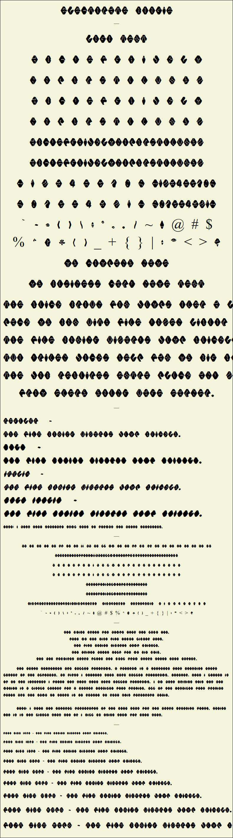 Detailed Picture Preview of The Font - Electorate Boogie
