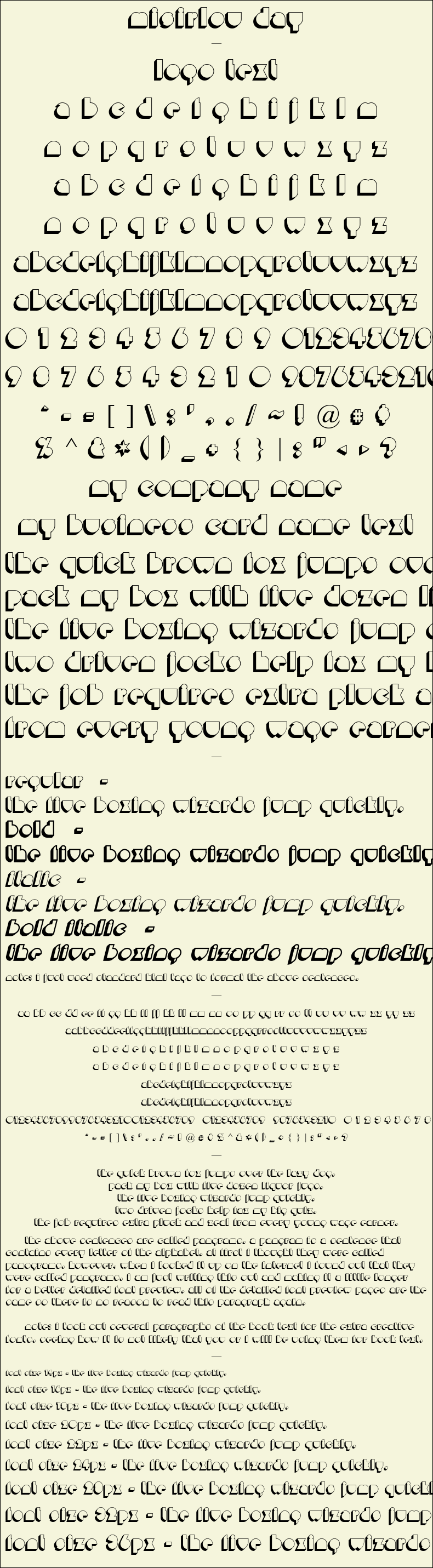 Detailed Picture Preview of The Font - Misirlou Day