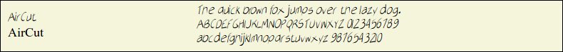 Picture Preview of The Font - AirCut 