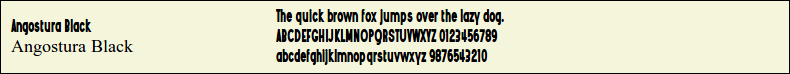 Picture Preview of The Font - Angostura Black 