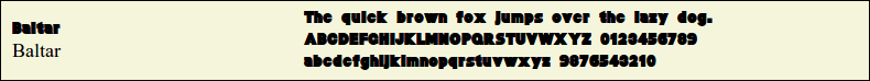 Picture Preview of The Font - Baltar 