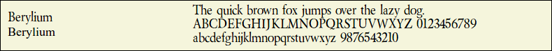 Picture Preview of The Font - Berylium 
