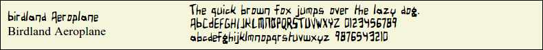 Picture Preview of The Font - Birdland Aeroplane 