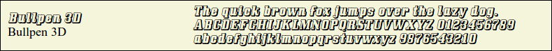 Picture Preview of The Font - Bullpen 3D 