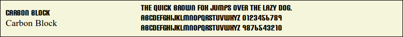Picture Preview of The Font - Carbon Block 