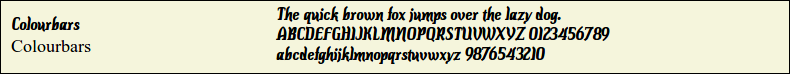 Picture Preview of The Font - Colourbars 