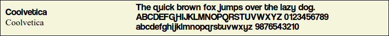 Picture Preview of The Font - Coolvetica 
