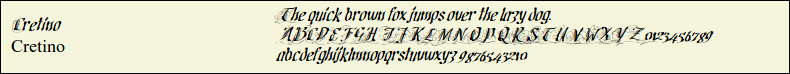 Picture Preview of The Font - Cretino 