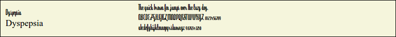 Picture Preview of The Font - Dyspepsia 