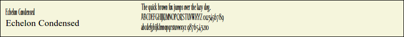 Picture Preview of The Font - Echelon Condensed 