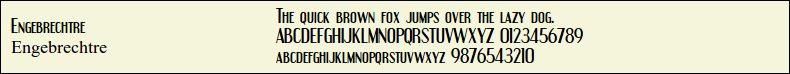 Picture Preview of The Font - Engebrechtre 