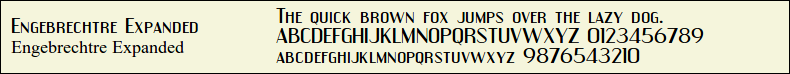 Picture Preview of The Font - Engebrechtre Expanded 
