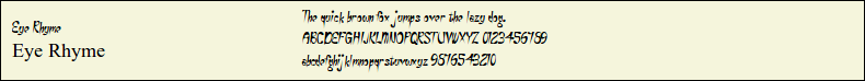 Picture Preview of The Font - Eye Rhyme 