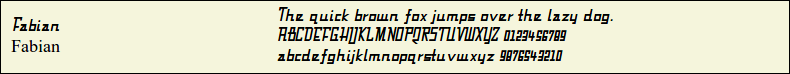 Picture Preview of The Font - Fabian 