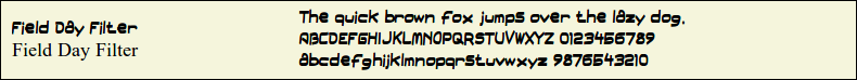 Picture Preview of The Font - Field Day Filter 