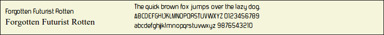 Picture Preview of The Font - Forgotten Futurist Rotten 