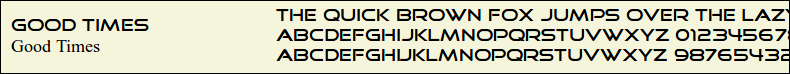 Picture Preview of The Font - Good Times 