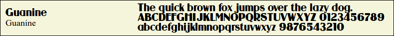 Picture Preview of The Font - Guanine 